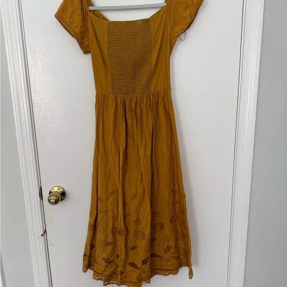 ZARA Mustard Yellow Tie-Front Dress - Picture 7 of 8